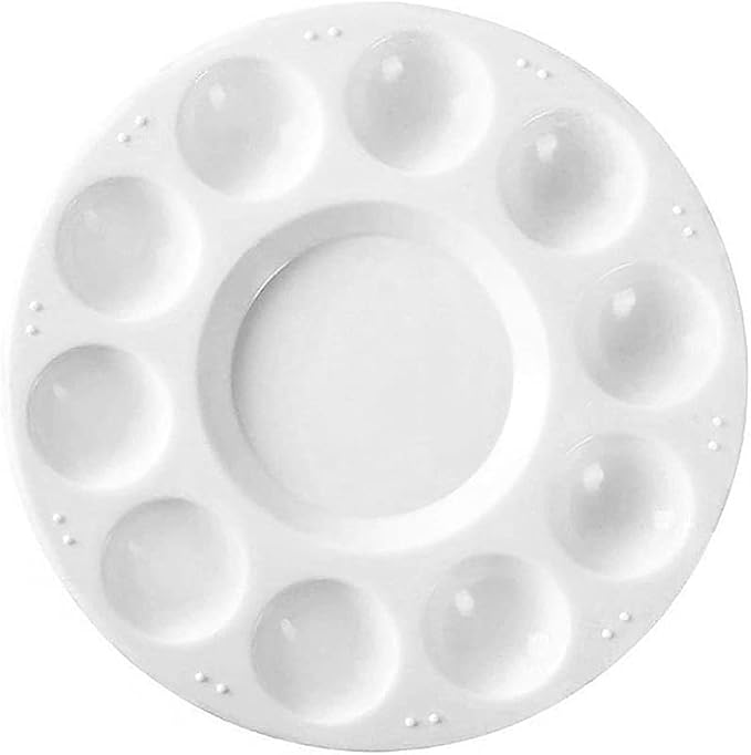 Painting Pallet White Round