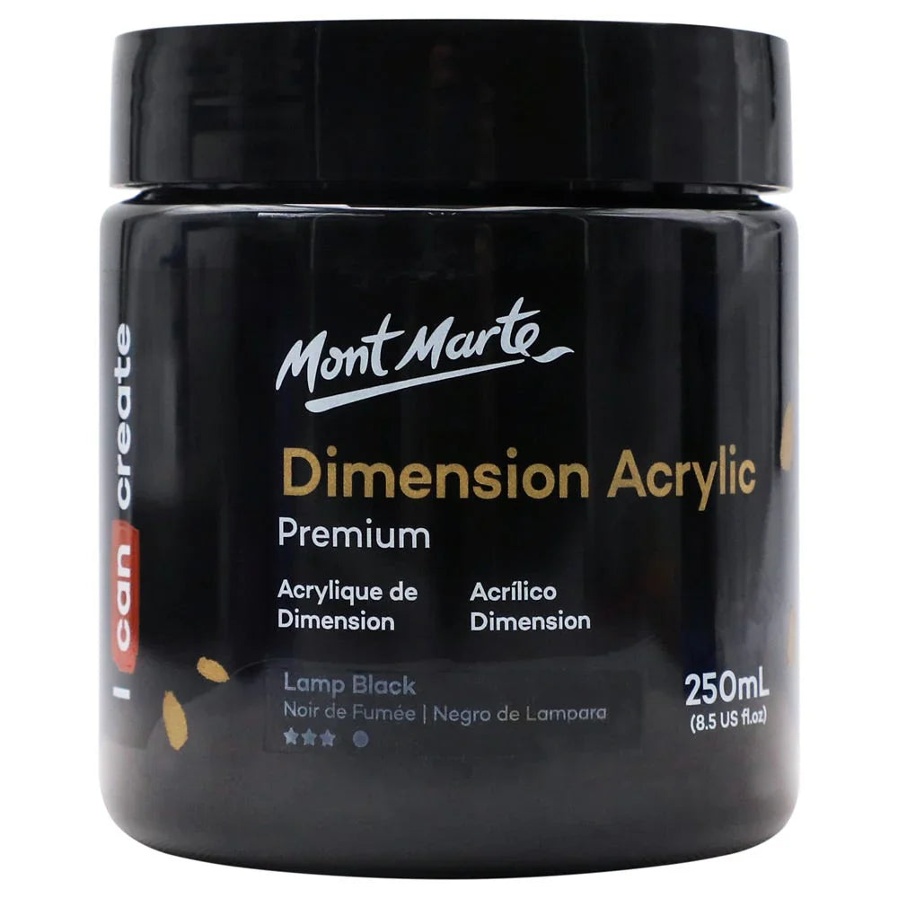 Dimension Acrylic Premium 250ml (8.5 US fl.oz) - Lamp Black