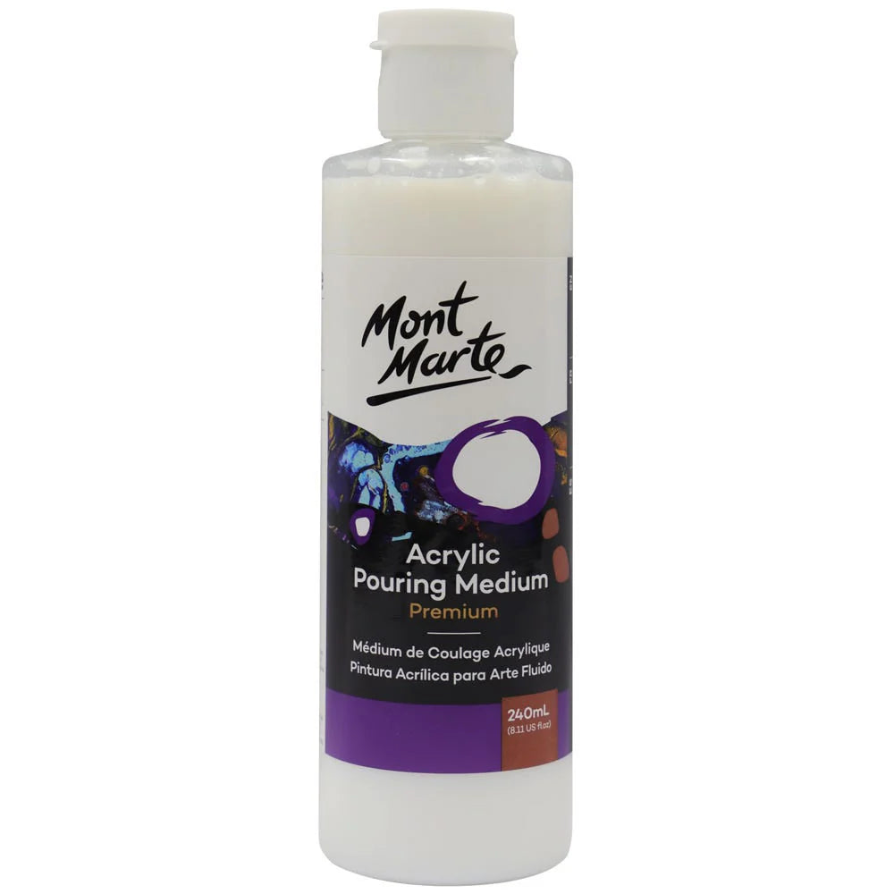 Mont Marte Acrylic Pouring Medium Premium 240ml (8.11 US fl.oz)