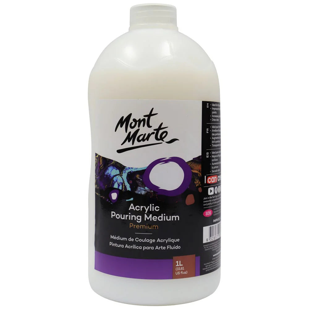 Mont Marte Acrylic Pouring Medium Premium 1L (33.8 US fl.oz)