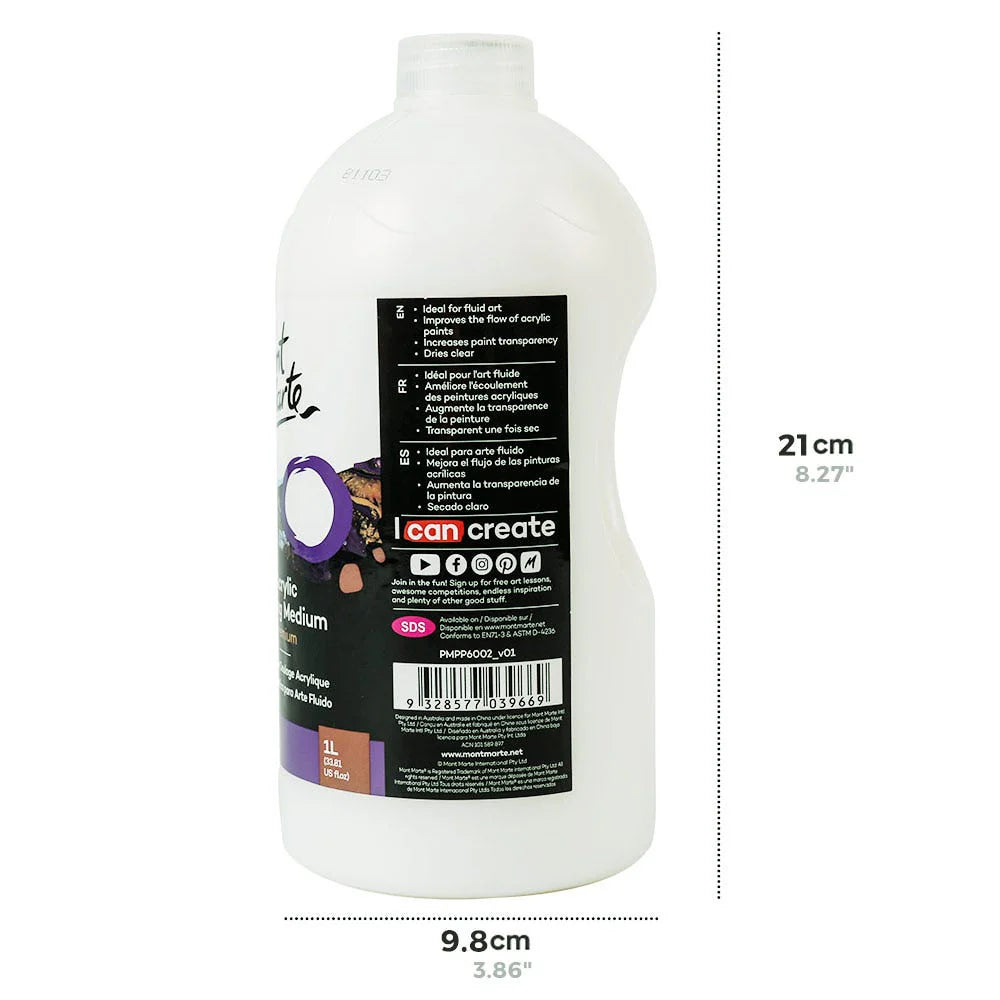 Mont Marte Acrylic Pouring Medium Premium 1L (33.8 US fl.oz)