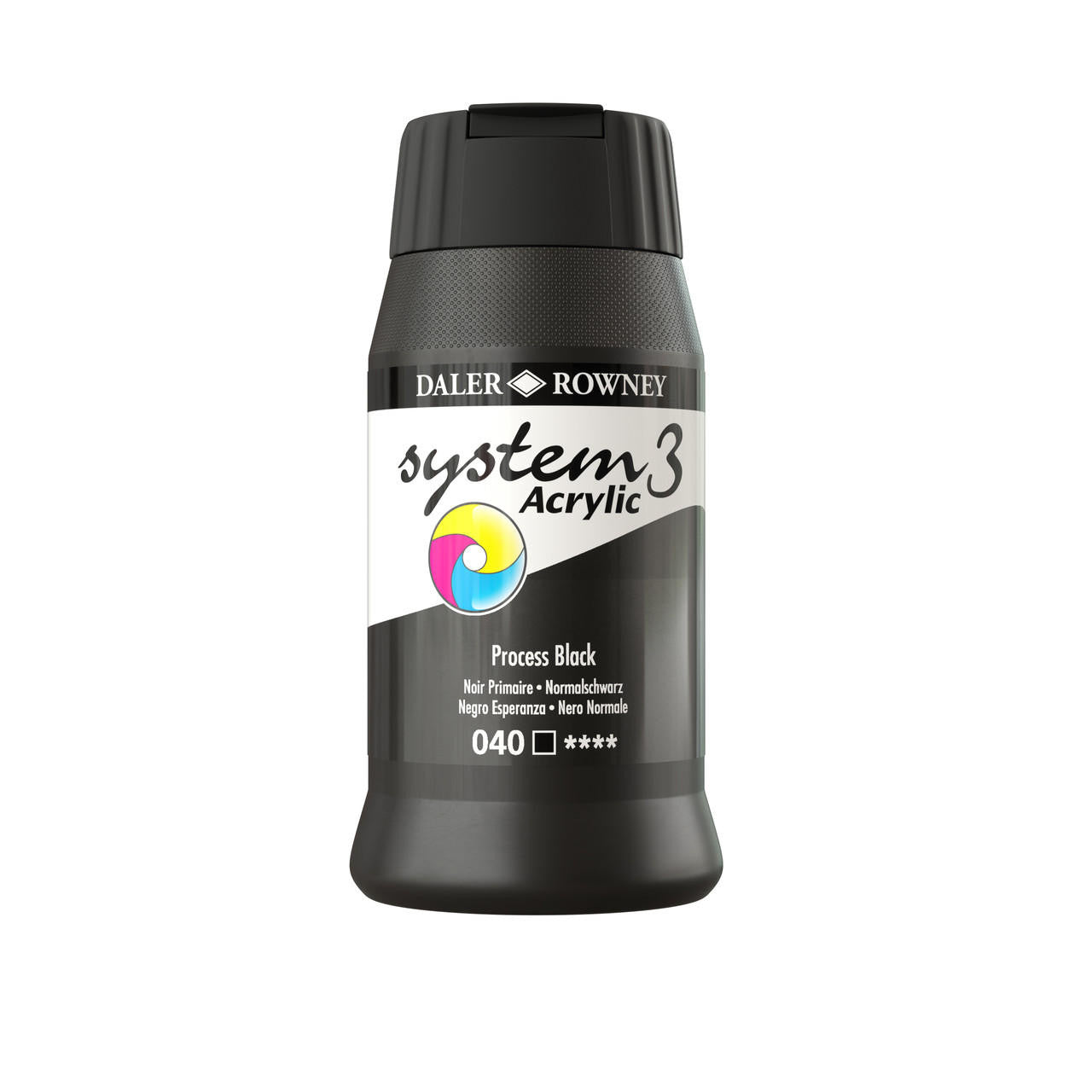 Daler-Rowney System 3 Original Acrylic Colours 500ml -Process Black