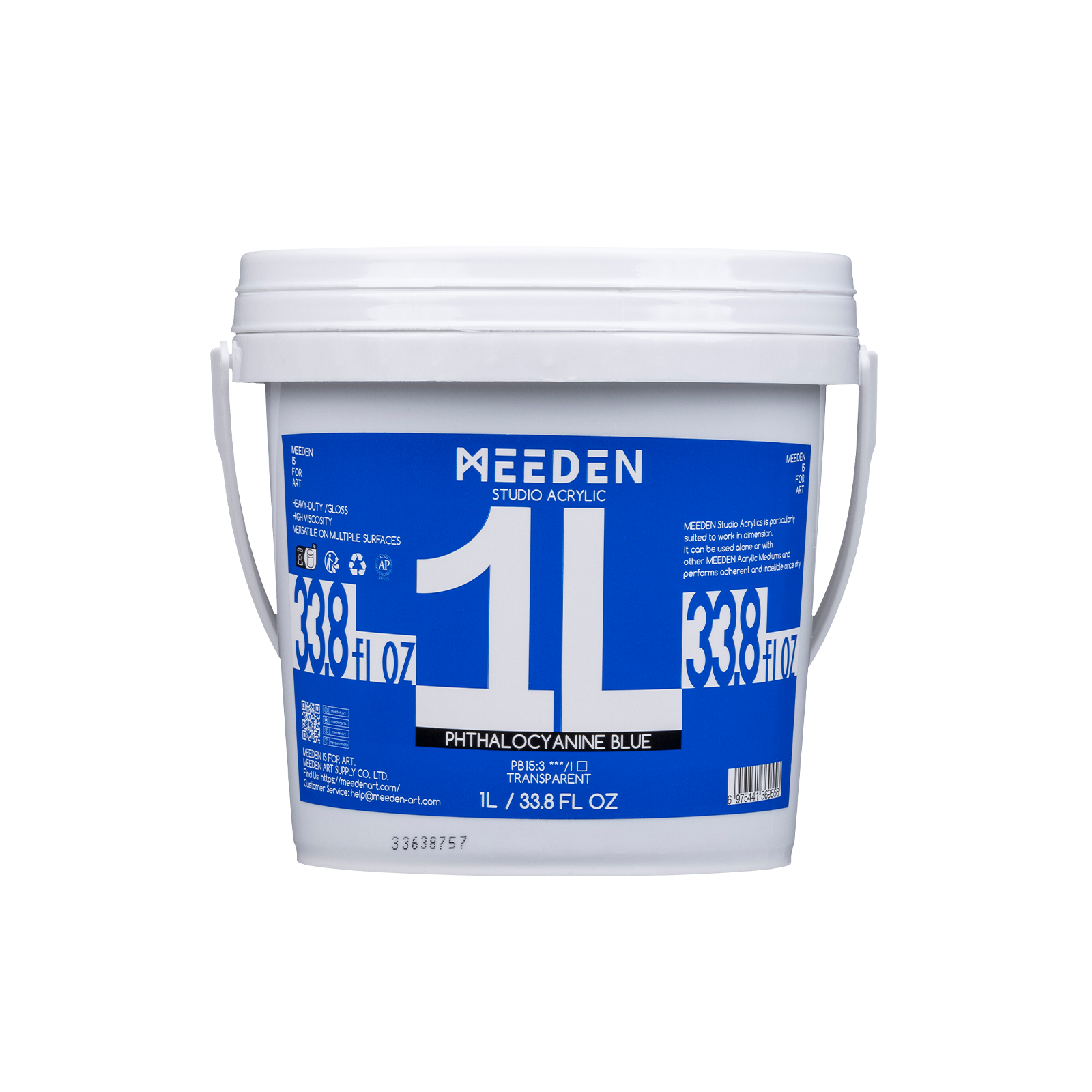 Meeden Heavy Duty Acrylic Paint 1 Litre Phthalocyanine Blue