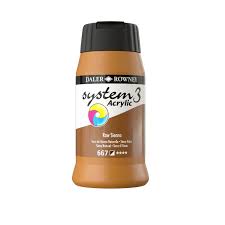 Daler-Rowney System 3 Original Acrylic Colours 500ml -Raw Sienna