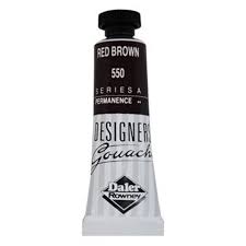 Daler-Rowney Designers' Gouache Paint 15ml Red Brown