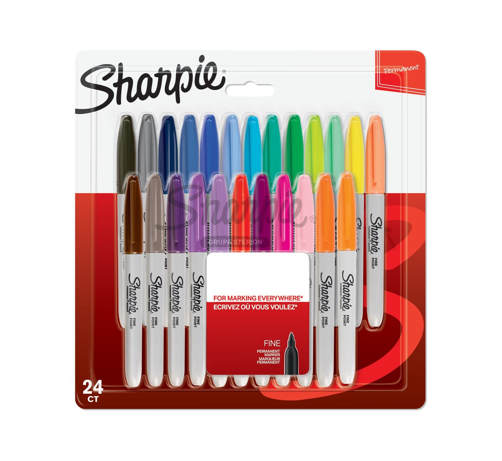Sharpie Fine Point Permanent Marker Assorted - 24 Pieces