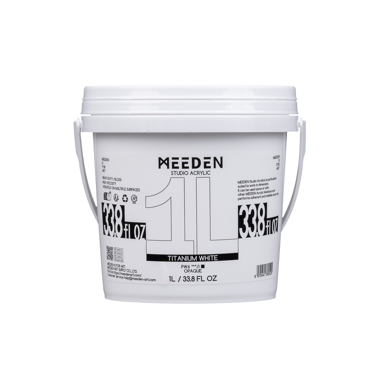 Meeden Heavy Duty Acrylic Paint 1 Litre Titanium White