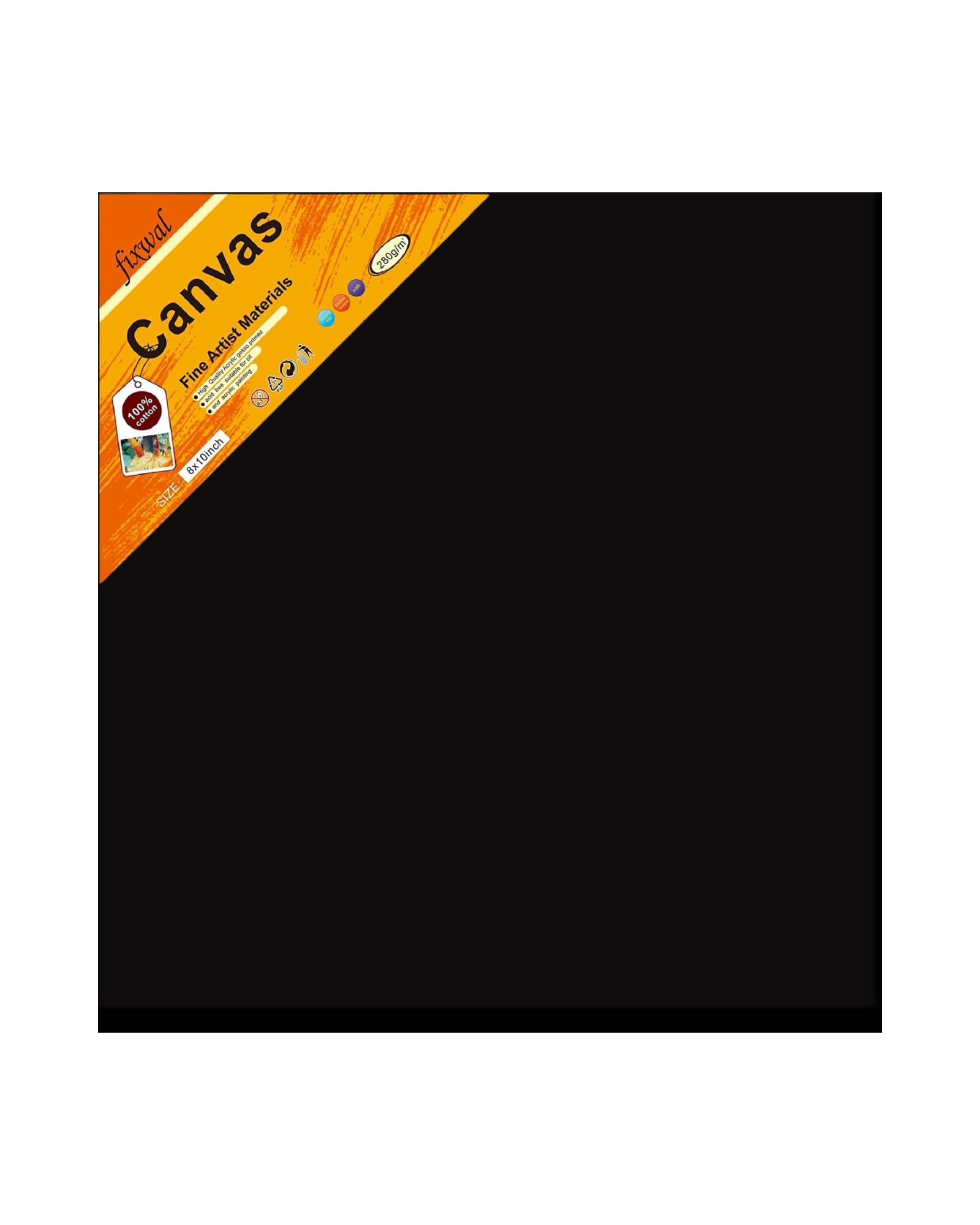 BLACK CANVAS 280 GSM 28cmX35cm