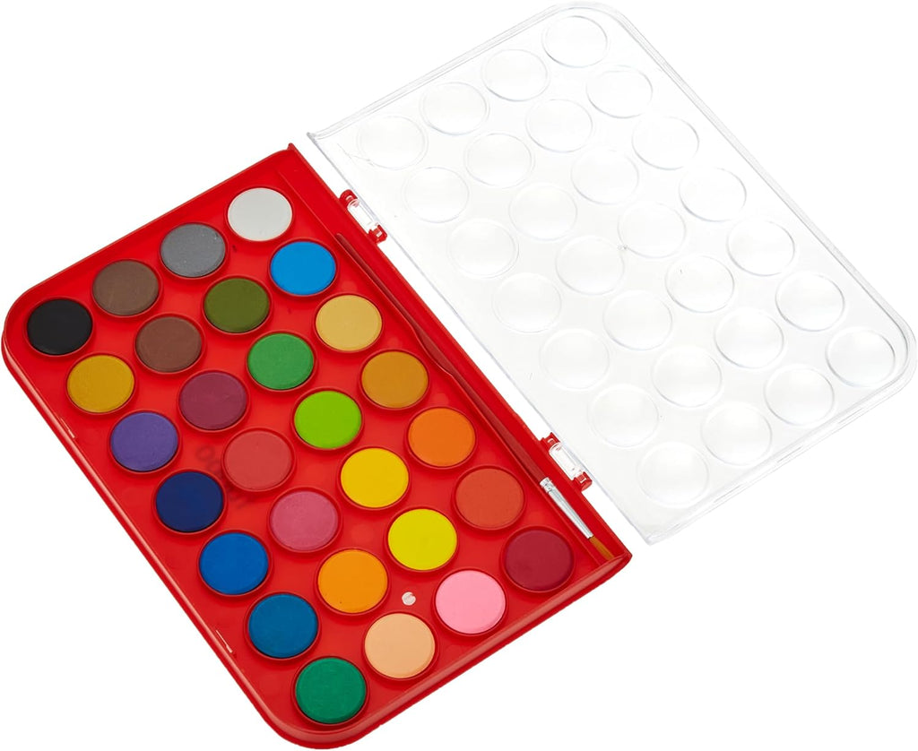 WATERCOLORS 28COLRSCAKE WITH PAINTING BRUSH  BRAND FUNBO