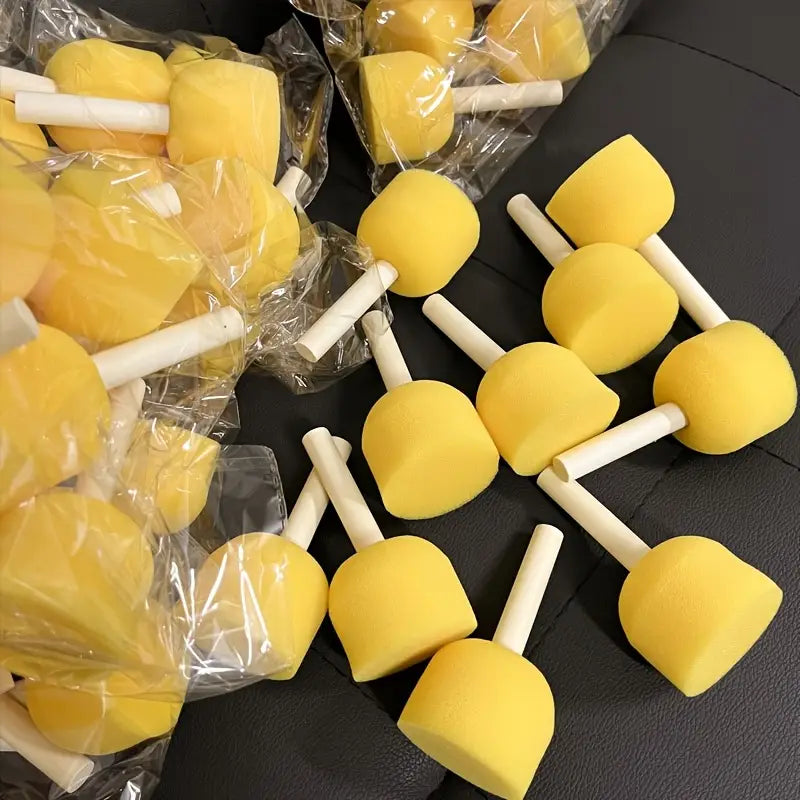 Yellow Painting Sponge - Cotton Material,