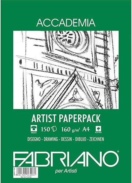 Fabriano  Accademia Drawing Paper 160gsm A4 150 Sheets