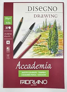 Fabriano Accademia Drawing Paper Pad, 30 Sheets, 200 GSM, Size A4