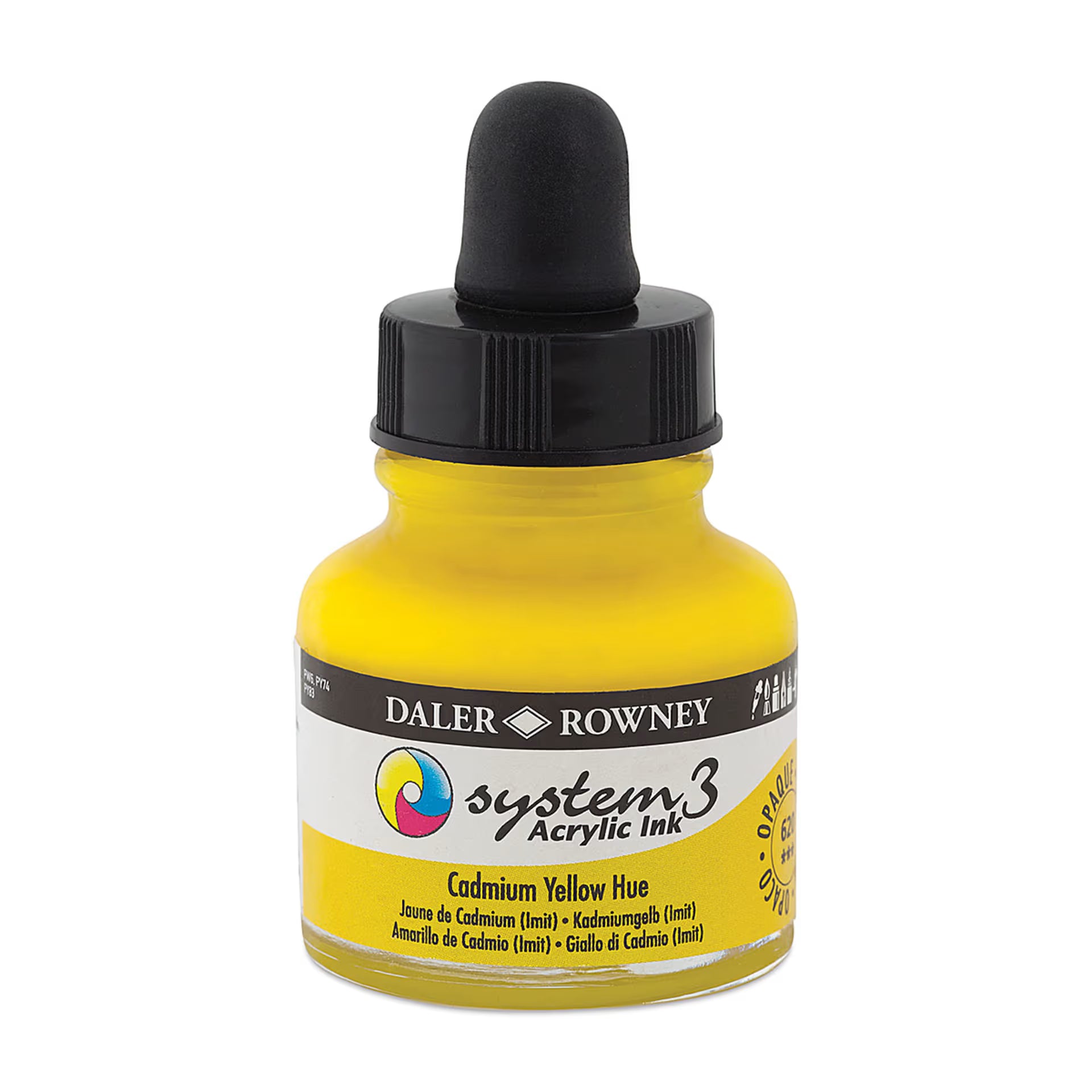Daler-Rowney  System3  Acrylic Ink 29.5ml Cadmium Yellow Hue