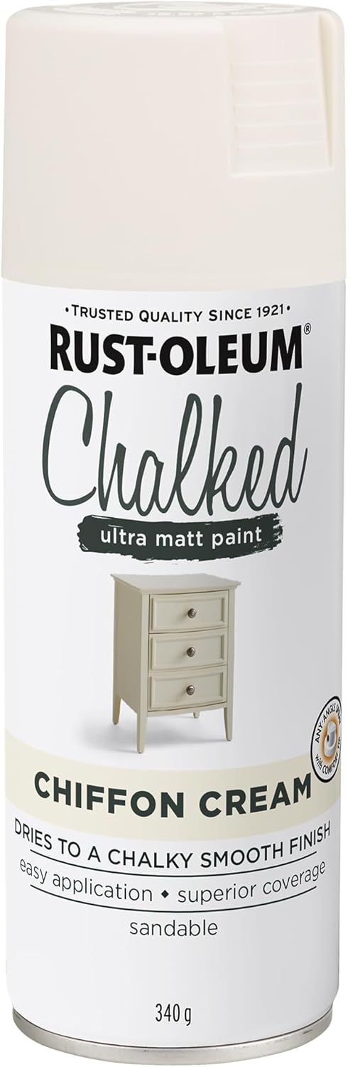 Rust-Oleum Chalked Ultra Matte Spray Paint, Chiffon Cream 340 g