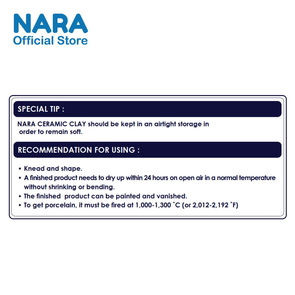 NARA WHITE CERAMIC CLAY 10 KG