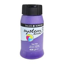 Daler-Rowney System 3 Original Acrylic Colours 500ml - Deep Violet