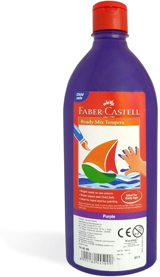 FABER-CASTELL TEMPERA FUN PAINTS 500ML PURPLE