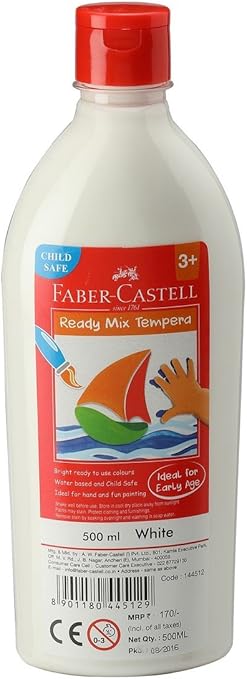 FABER-CASTELL Tempera Fun Paints White 500ML
