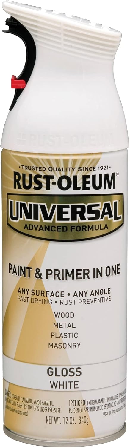 Rust-Oleum  Universal All Surface Spray Paint, 12 oz, Gloss White