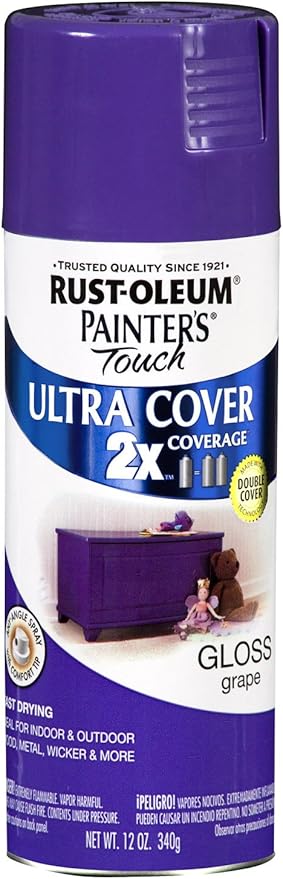 RUST-OLEUM 2X Ultra Cover Satin Paint & Primer Spray Paint 340g Grape