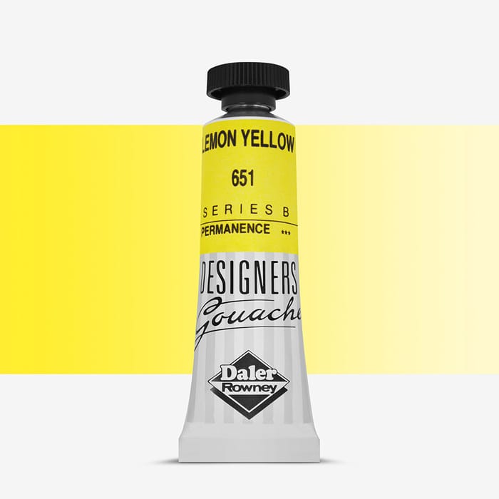 Daler-Rowney Designers' Gouache Paint 15ml Lemon Yellow
