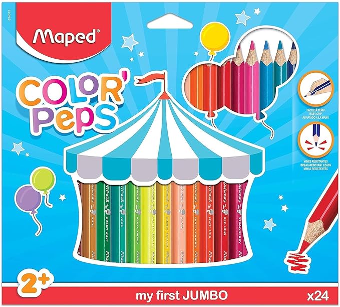Maped Set Of 24 Colour Pencils In Cardboard Case