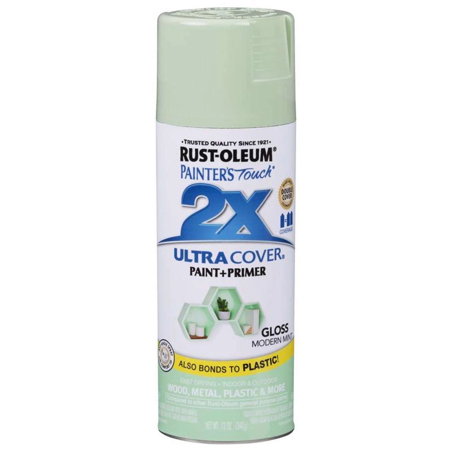 RUST-OLEUM 2X Ultra Cover Satin Paint & Primer Spray Paint 340g Modern Mint