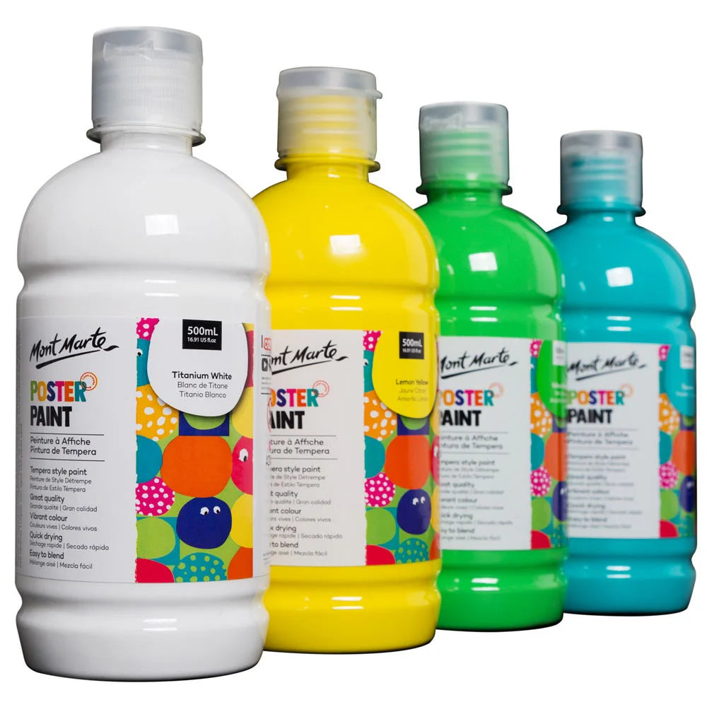 Mont Marte Poster Paint 500ml (16.91 US fl.oz) - Pink
