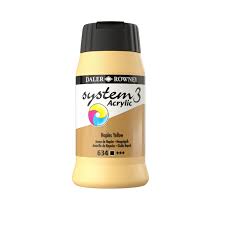 Daler-Rowney System 3 Original Acrylic Colours 500ml - Naples Yellow