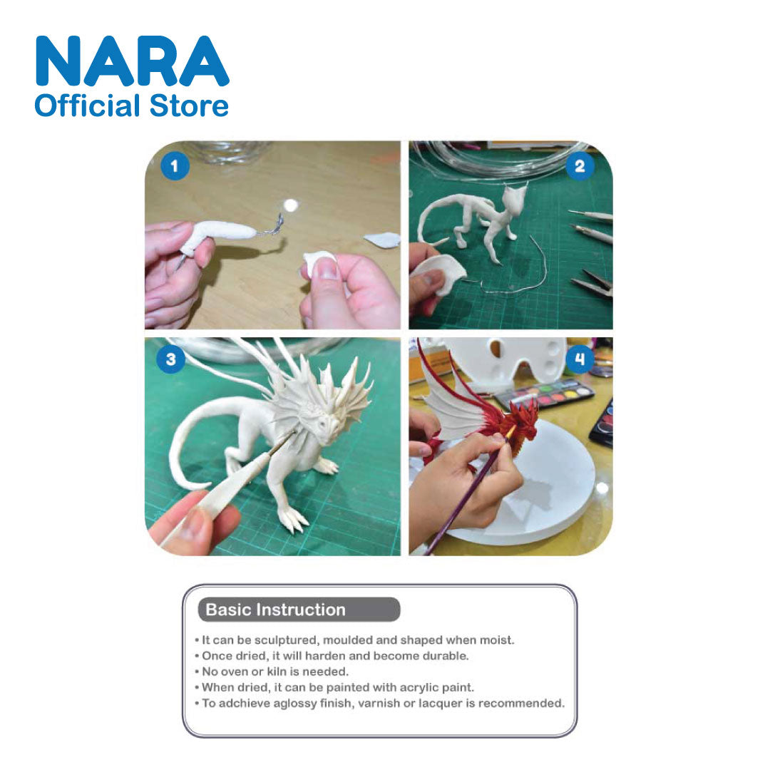 NARA AIR DRY CLAY IN PRINTING FOIL BAG 500GRM-TERRACOTTA