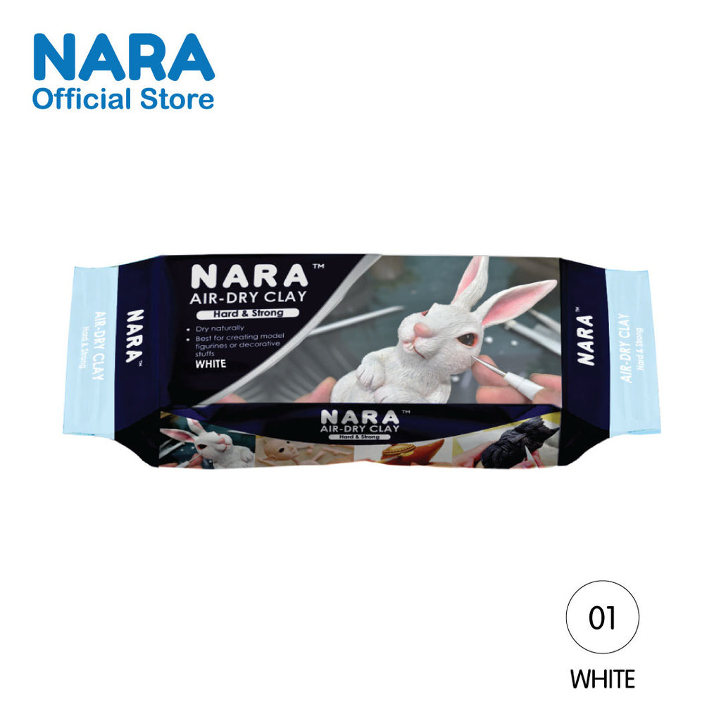 NARA AIR DRY CLAY IN PRINTING FOIL BAG 1KG-WHITE