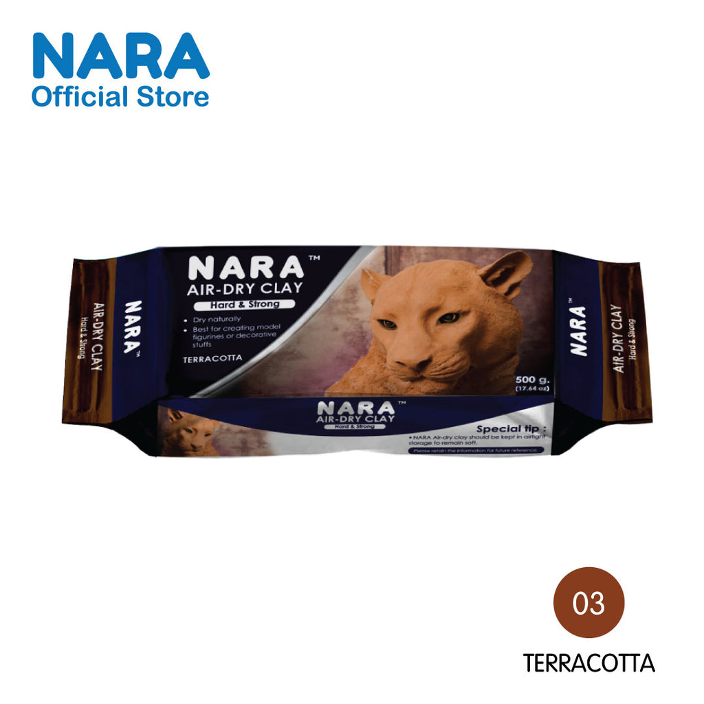 NARA AIR DRY CLAY IN PRINTING FOIL BAG 500GRM-TERRACOTTA