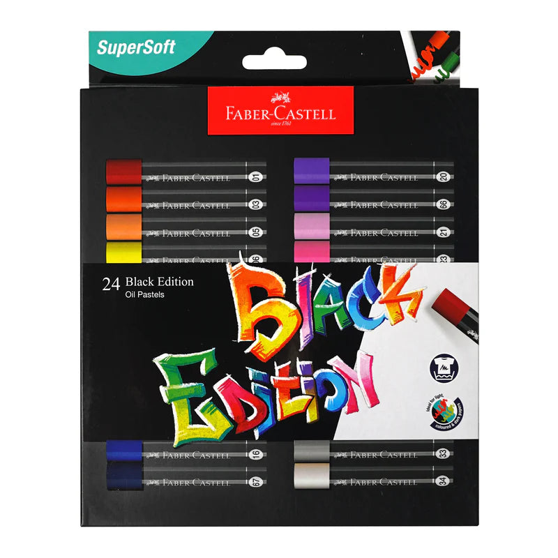 FABER CASTLE BLACK EDITION OIL PASTELS 24 COLOUR