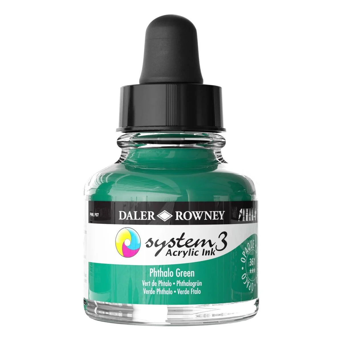 Daler-Rowney  System3  Acrylic Ink 29.5ml Phthalo Green