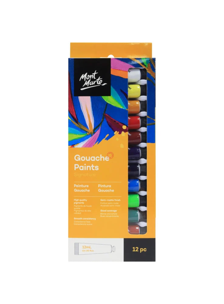 Mont Marte Gouache Paints 12Pce X 12Ml