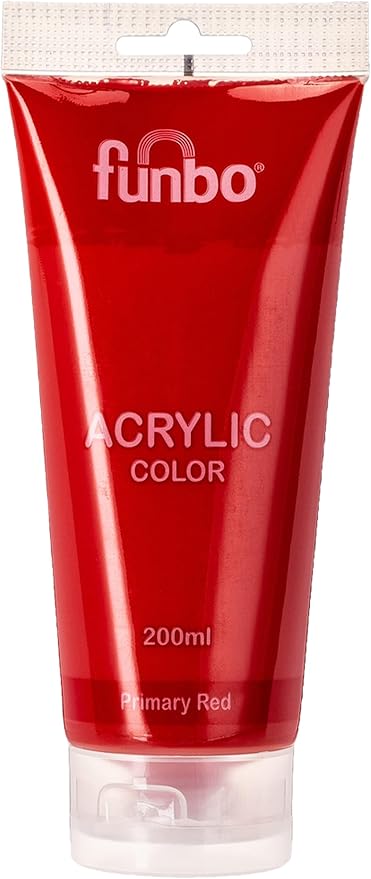 Funbo Acrylic Tube 200 ml Primary Red
