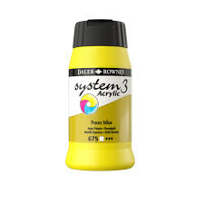 Daler-Rowney System 3 Original Acrylic Colours 500ml -Process Yellow