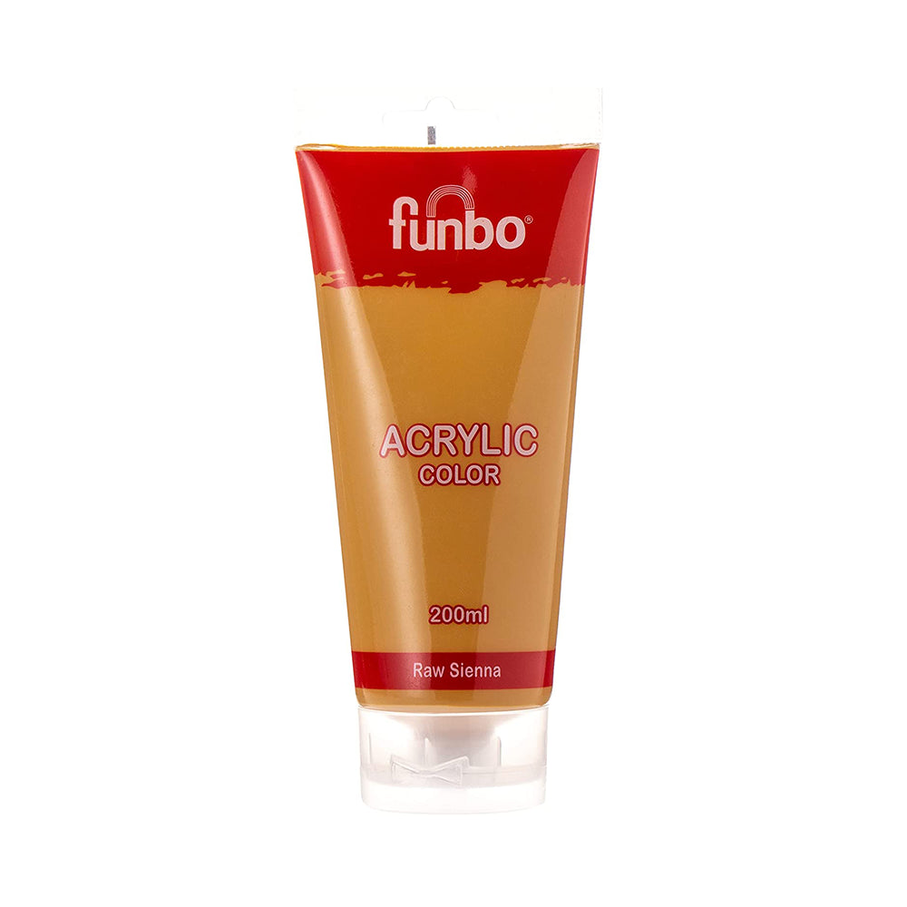 Funbo Raw Sienna Acrylic Tube – 200 ml