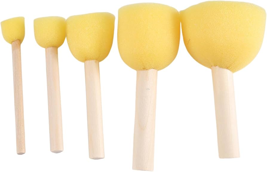SPONGES COLOUR 2.0MM ROUND 5PCS SET