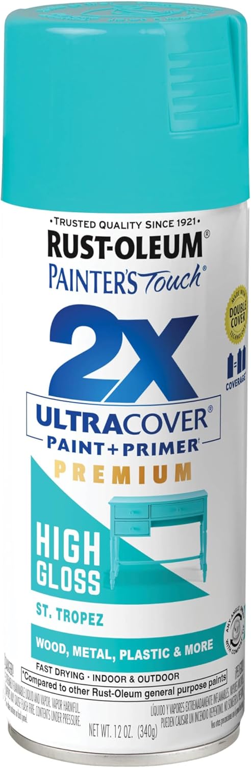 Rust-Oleum 257418 Painters Touch 2X Spray, 12-Ounce High Gloss St Tropez