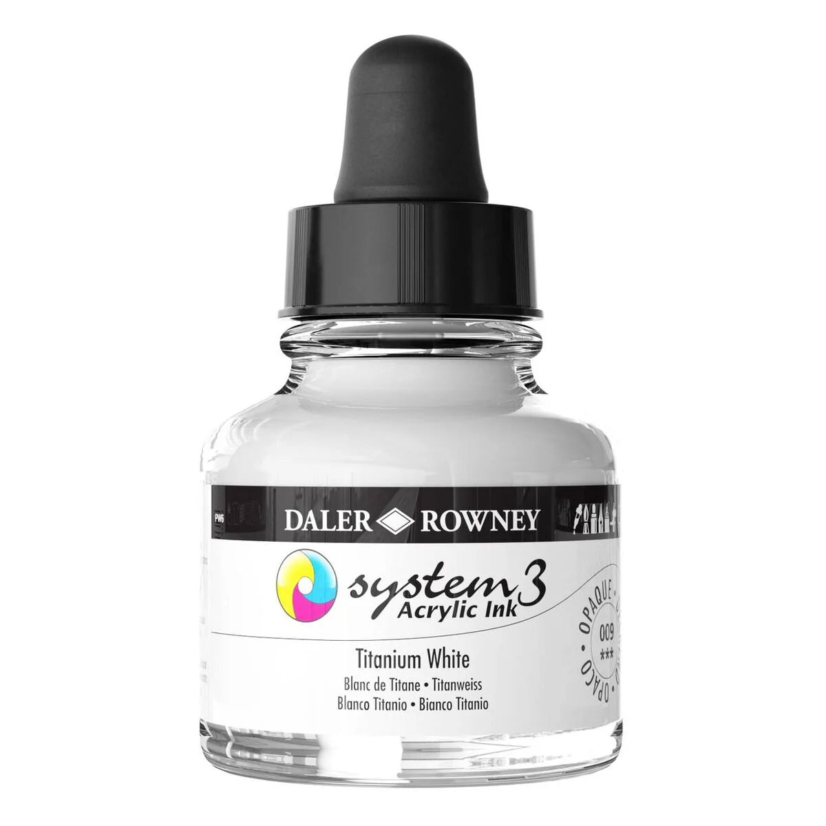Daler-Rowney  System3  Acrylic Ink 29.5ml Titanium White