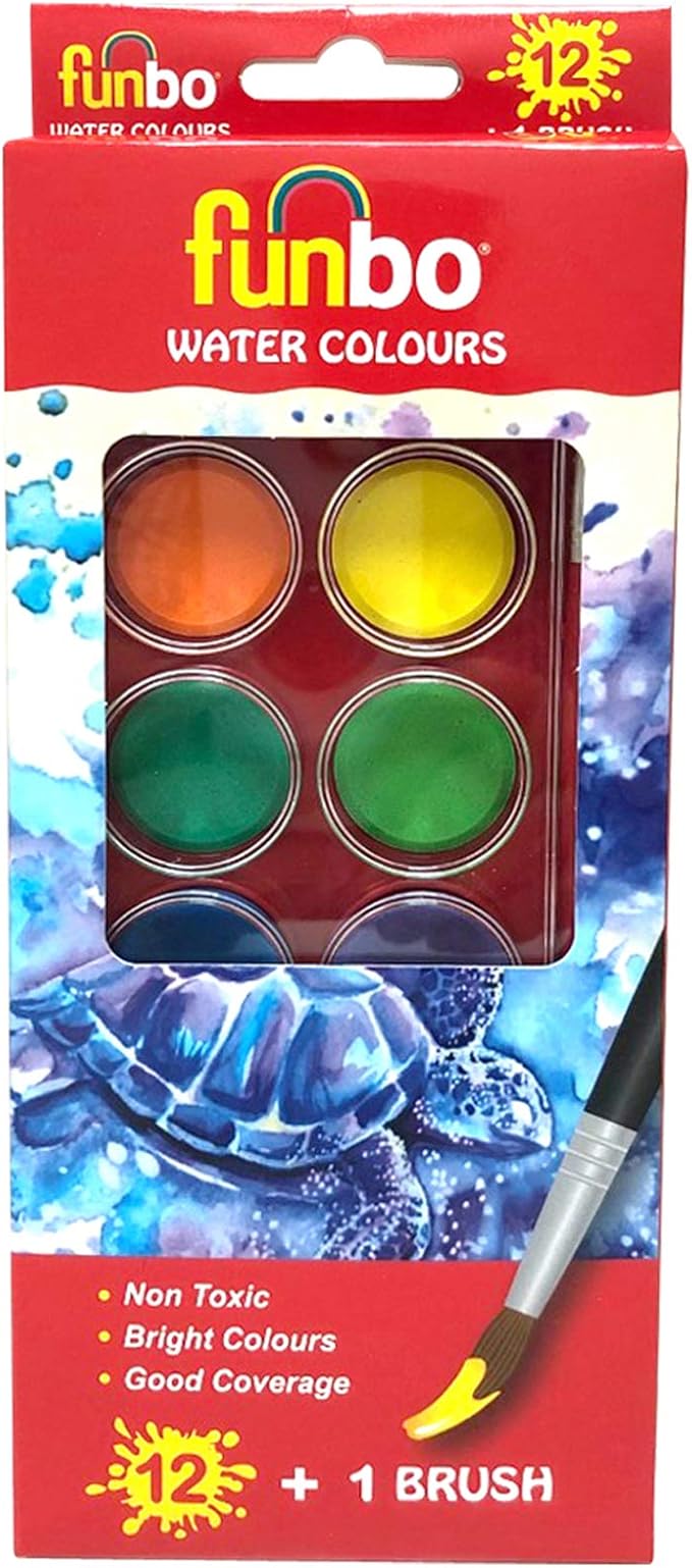 WATERCOLORS 12 COLRS BRAND FUNBO