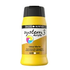 Daler-Rowney System 3 Original Acrylic Colours 500ml - Cadmium Yellow Hue