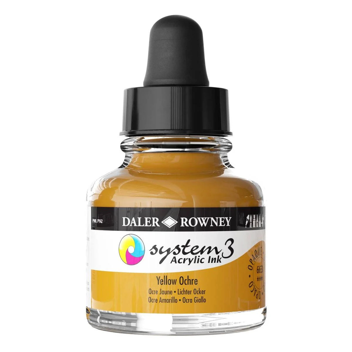 Daler-Rowney  System3  Acrylic Ink 29.5ml Yellow Ochre